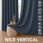 H.VERSAILTEX Linen Curtains 100% Blackout Curtains - Image 7