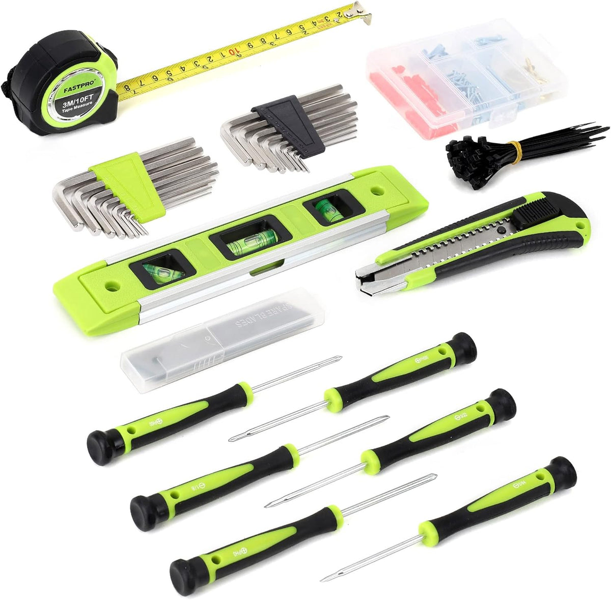 FASTPRO 236-Piece Home Repairing Tool Set with Tool Bag, Green