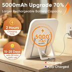FUNTOUCH 5000mAh Large Lighted Vanity Makeup Mirror with 40X Magnifier