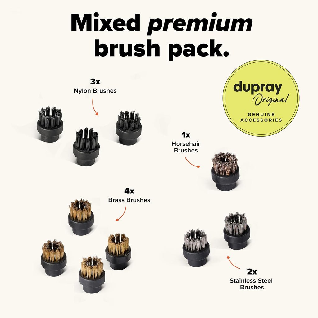 Dupray Small Assorted Brushes - Accessories for Dupray Steam Cleaner