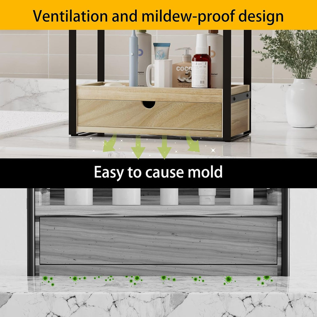 2-Tier Bathroom Organizer (Brown - New)