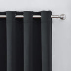 LEMOMO Blackout Curtains 52 x 108 inch/Black Curtains Set of 2 Panels/Thermal - Image 6