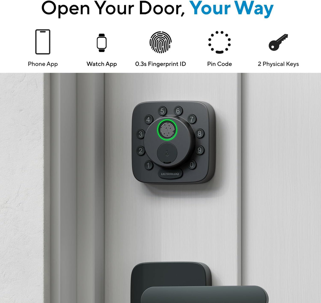 ULTRALOQ Bolt SE Wifi Smart Deadbolt Lock, Supports Matter, Remote Control