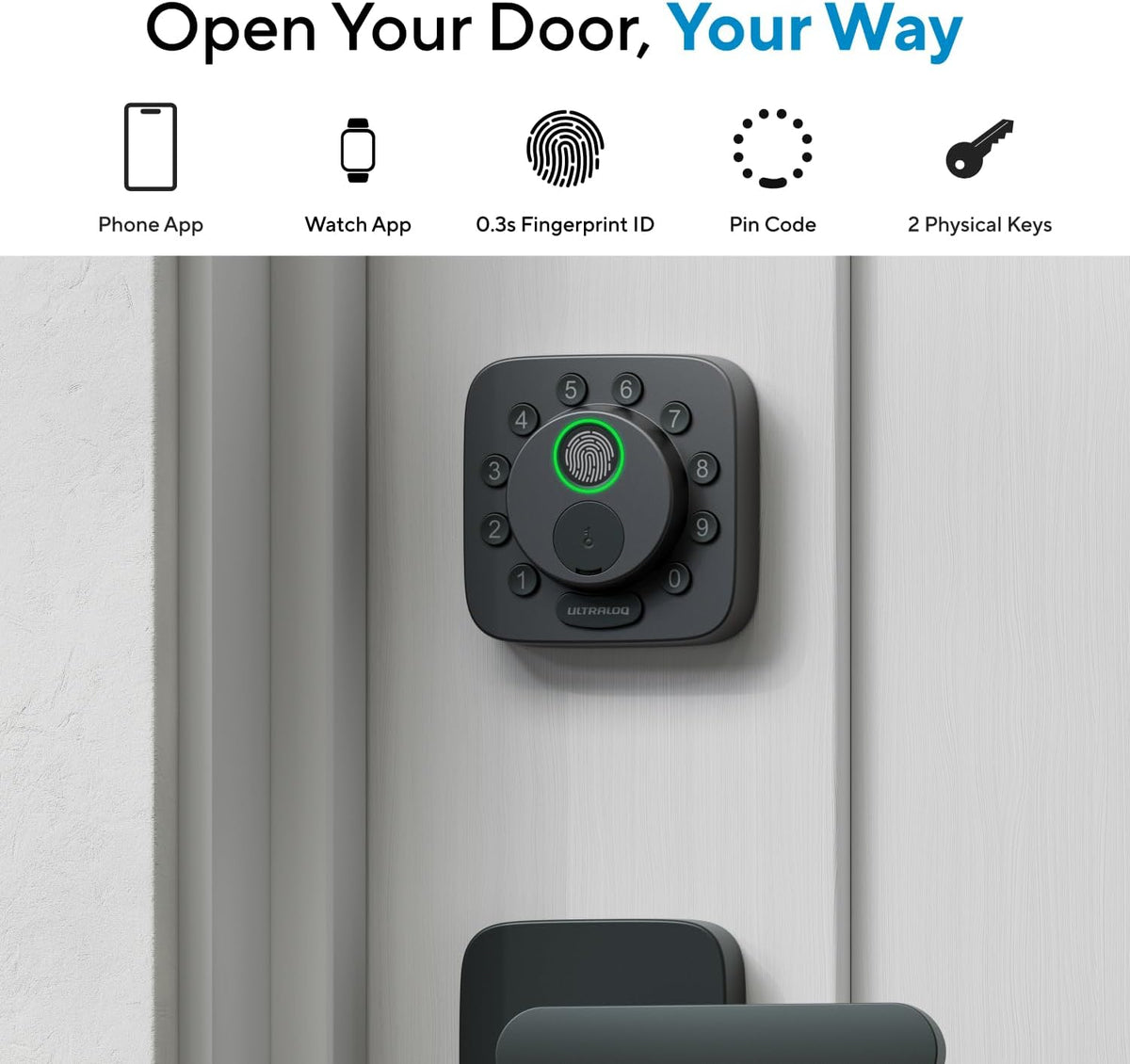 ULTRALOQ Bolt SE Wifi Smart Deadbolt Lock, Supports Matter, Remote Control