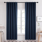 Deconovo Blackout Curtains, Thermal Insulated, W42 x L84 2 Panels, Back Tab by Deconovo