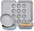 Vinino 6-Piece Baking Pans Set, Nonstick Carbon Steel Bakeware Sets