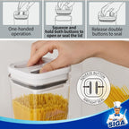 MR.SIGA 2 Pack Airtight Food Storage Container Set for Pantry Organization