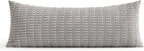 MIULEE Pack of 1 Light Grey Long Body Lumbar Decorative Throw Pillow Cover - Image 6