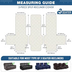 TAOCOCO 100% Waterproof Recliner Sofa Cover, Non Slip Split Couch Covers - Image 5