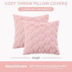 decorUhome Valentine’s Day Soft Plush Throw Pillow Covers 20x20 Inch Set of 2 - Image 6
