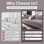 Velvet Couch Cover, Washable Sectional Sofa Cover, Anti Slip Sofa Slipcovers - Image 4