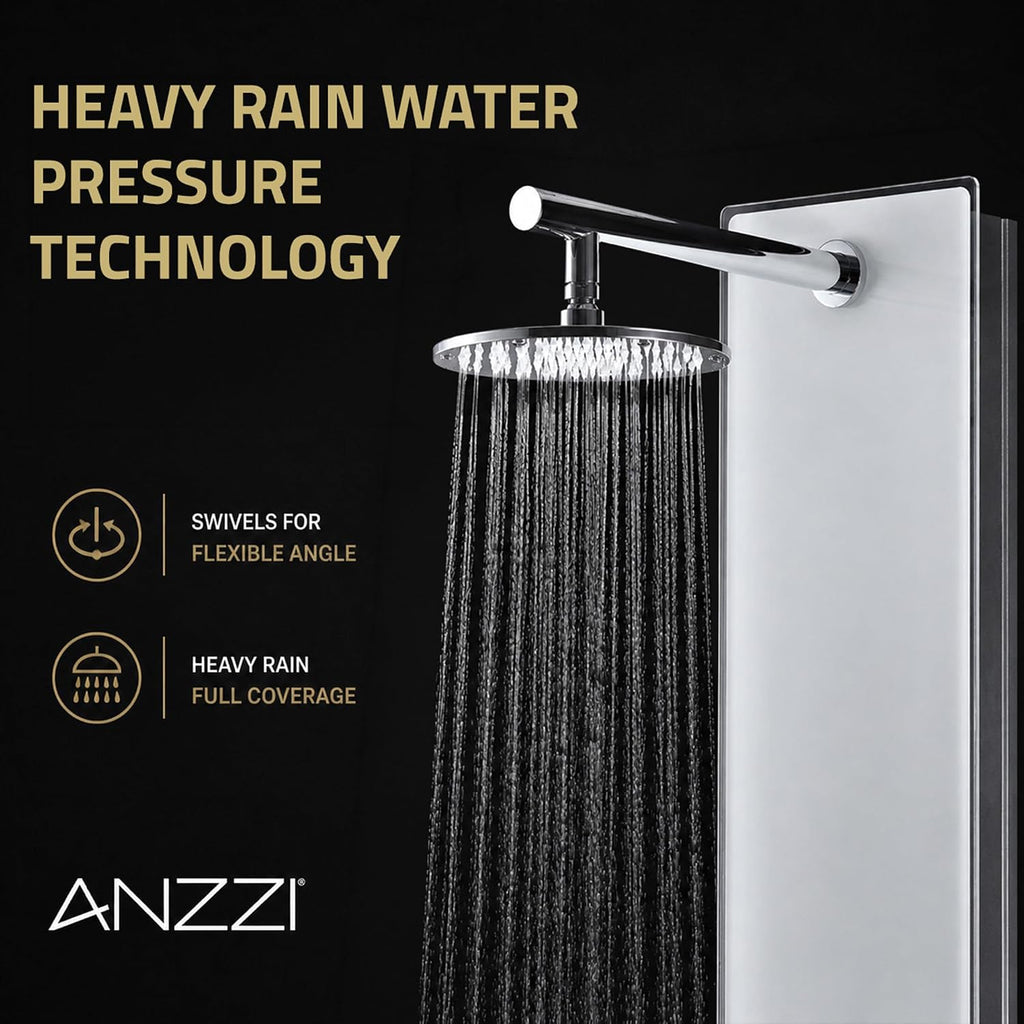 ANZZI Shower Panel 64"", Veld Series, Body Massage 2 Jetted Shower Panel