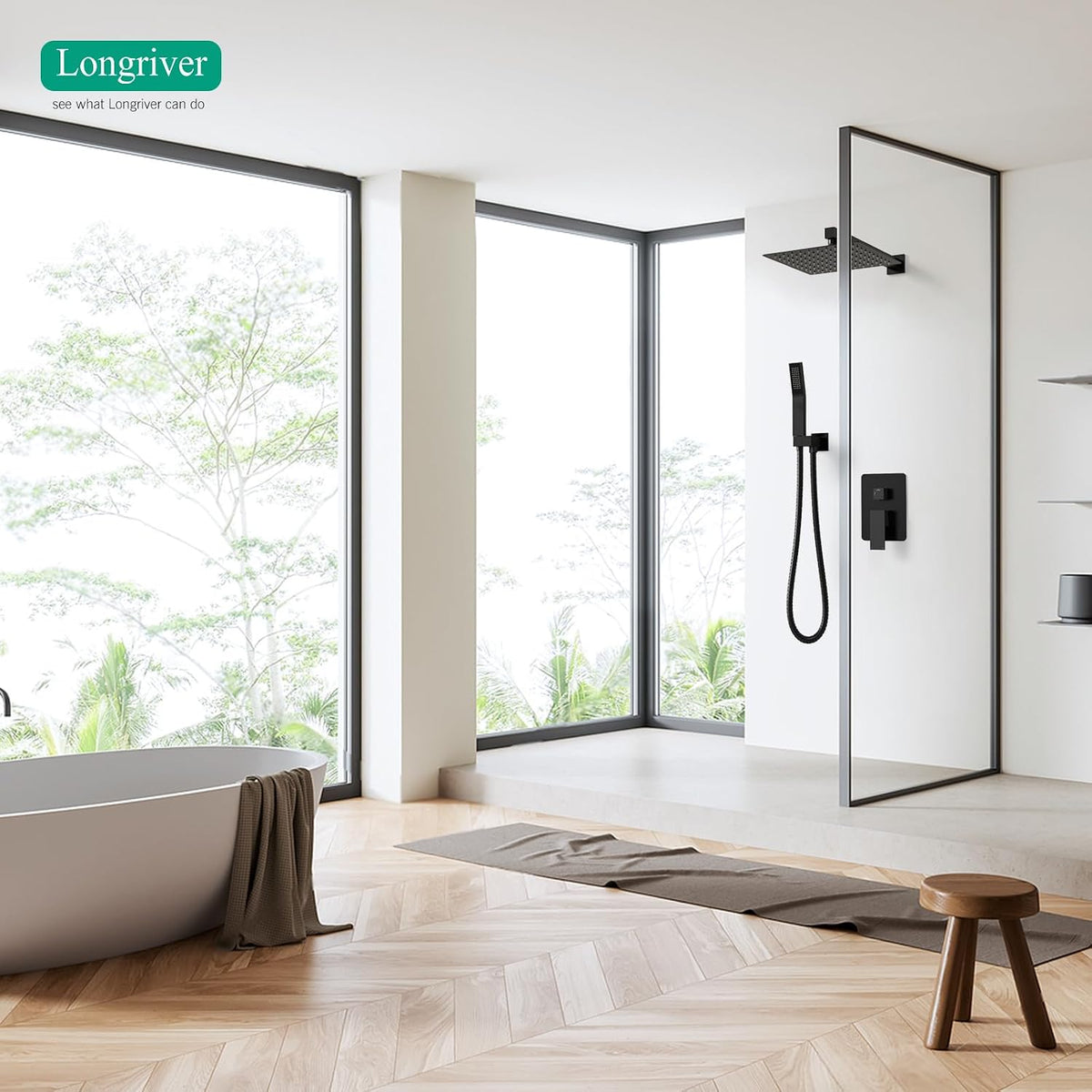 Longriver S200 Shower Faucet Set, Shower System Bathroom High Pressure