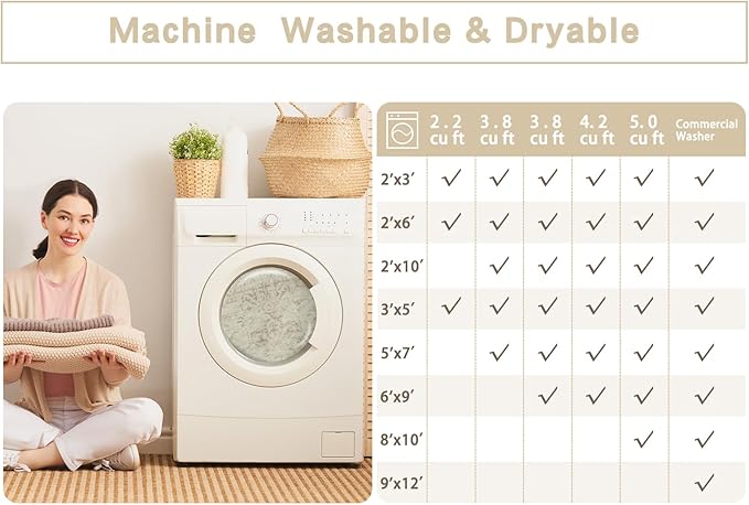 Washable Rugs 2x3 Entryway Area Rugs - Image 9
