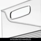 iDesign Stackable Clear Plastic Storage Bin, 4-Pack