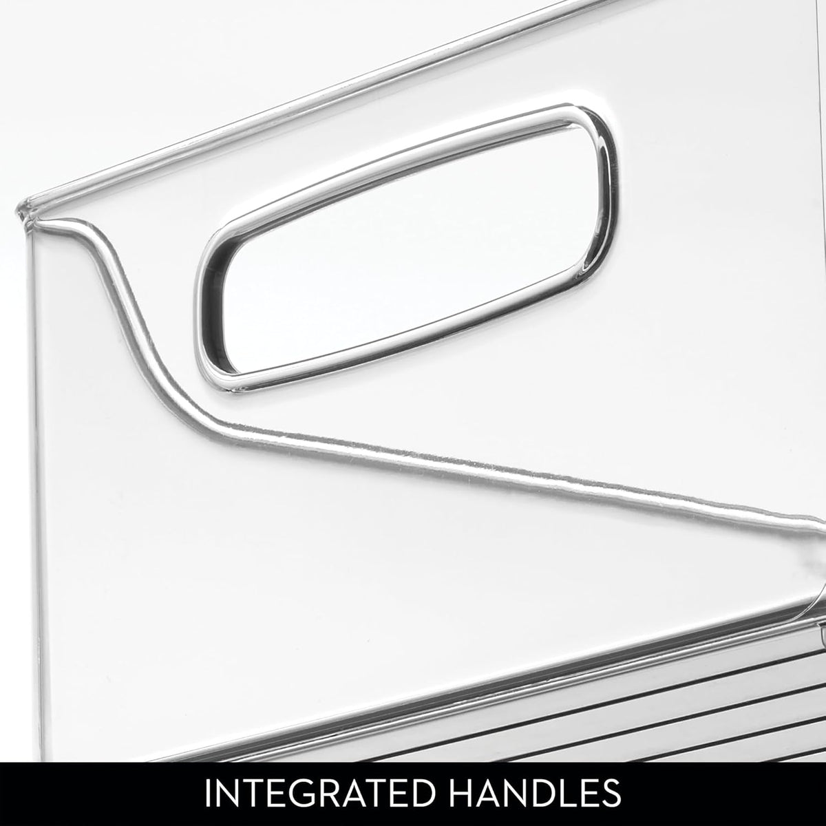 iDesign Stackable Clear Plastic Storage Bin, 4-Pack