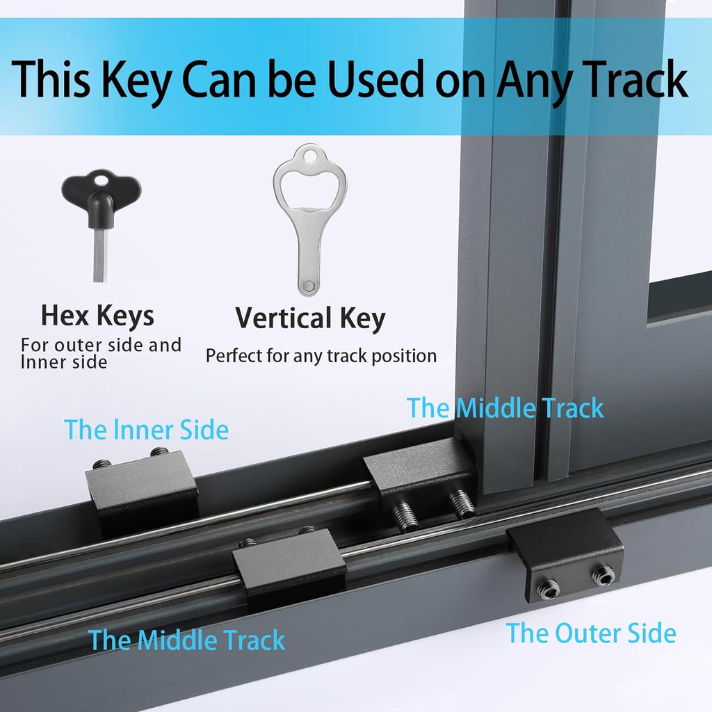 ZRFCXE Window Locks, 4 Pack for Horizontal & Vertical Sliding Windows