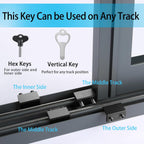 ZRFCXE Window Locks, 4 Pack for Horizontal & Vertical Sliding Windows