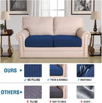 H.VERSAILTEX Super Stretch Individual Seat Sofa Covers Slipcover Sets Thick - Image 2