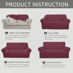 Easy-Going Stretch Sofa Slipcover 1-Piece Sofa Cover Furniture Protector Couch - Image 8