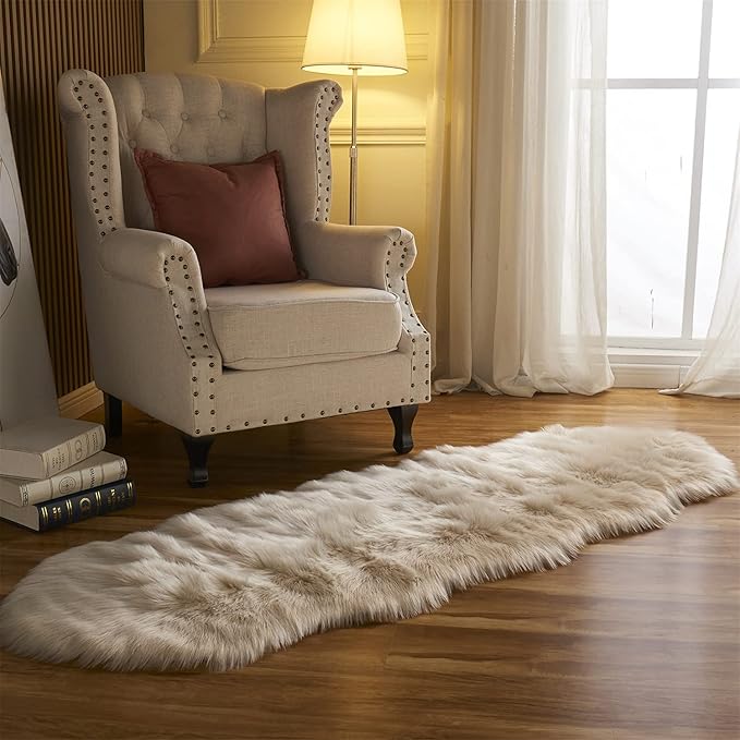 Arbosofe Ultra Soft Faux Fur Rug, Area Rugs, Kids Room Decor, 2 x 6 Feet - Image 2