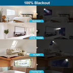 100% Blackout Curtains for Bedroom, Portable DIY Window Blinds, No Drill Window - Image 3