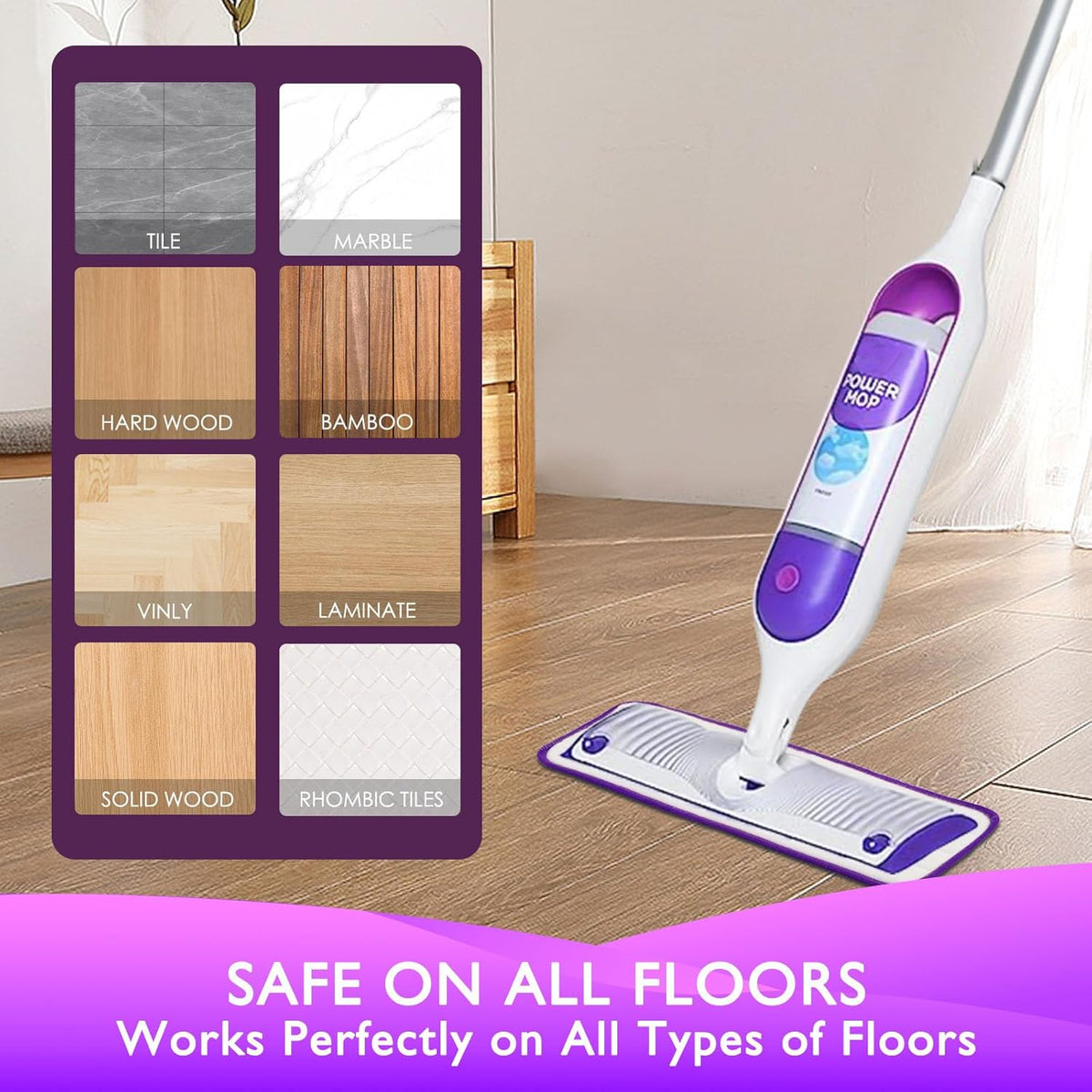 Reusable Power Mop Refill Pads Compatible with Swiffer PowerMop