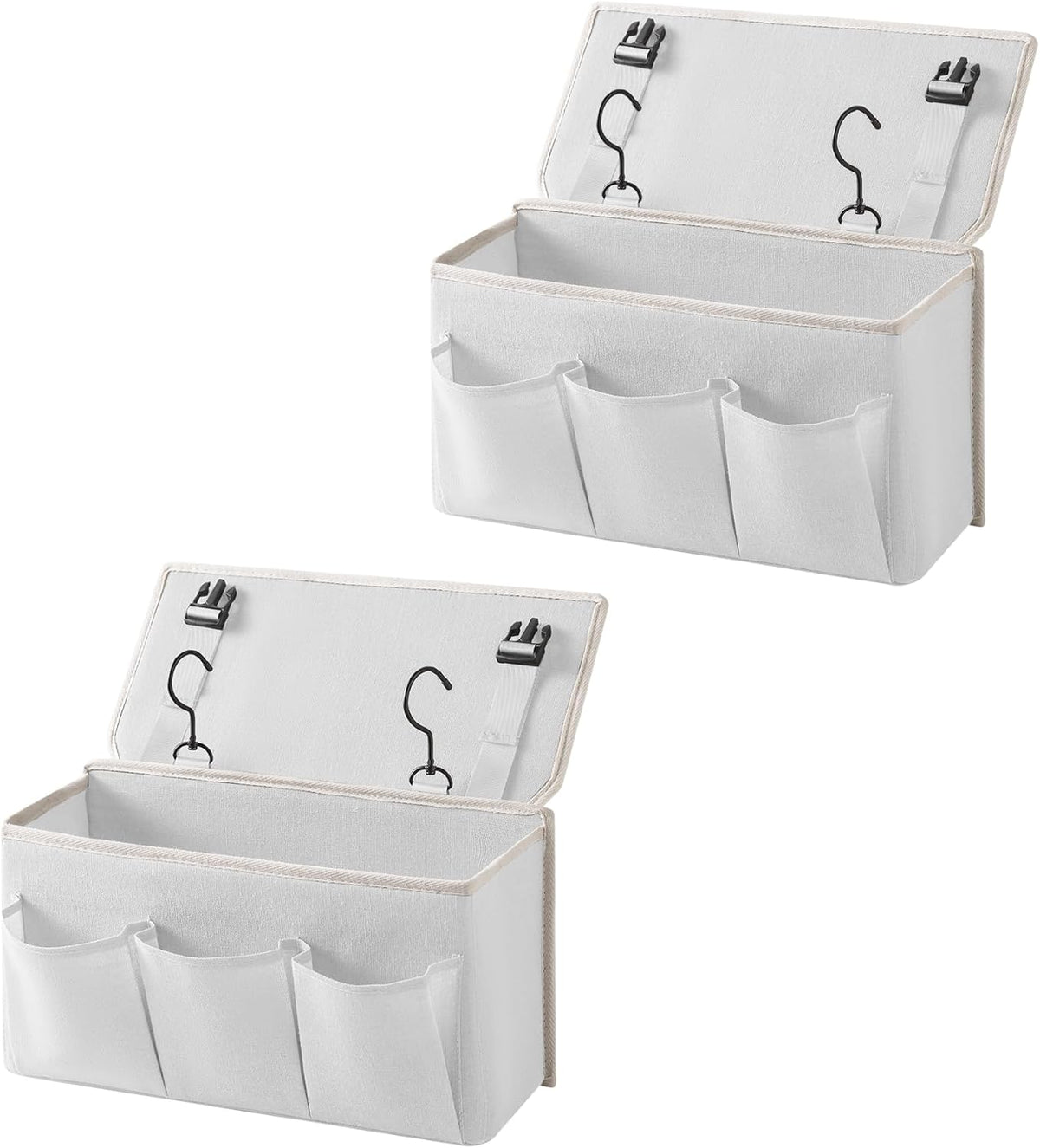 Bedside Caddy/Bedside Storage Organizer Hanging Bag with Three Options,Suitable for home beds, sofas, and dormitory beds—can hold magazines, books, phones, iPads, remote controls. (Pink)