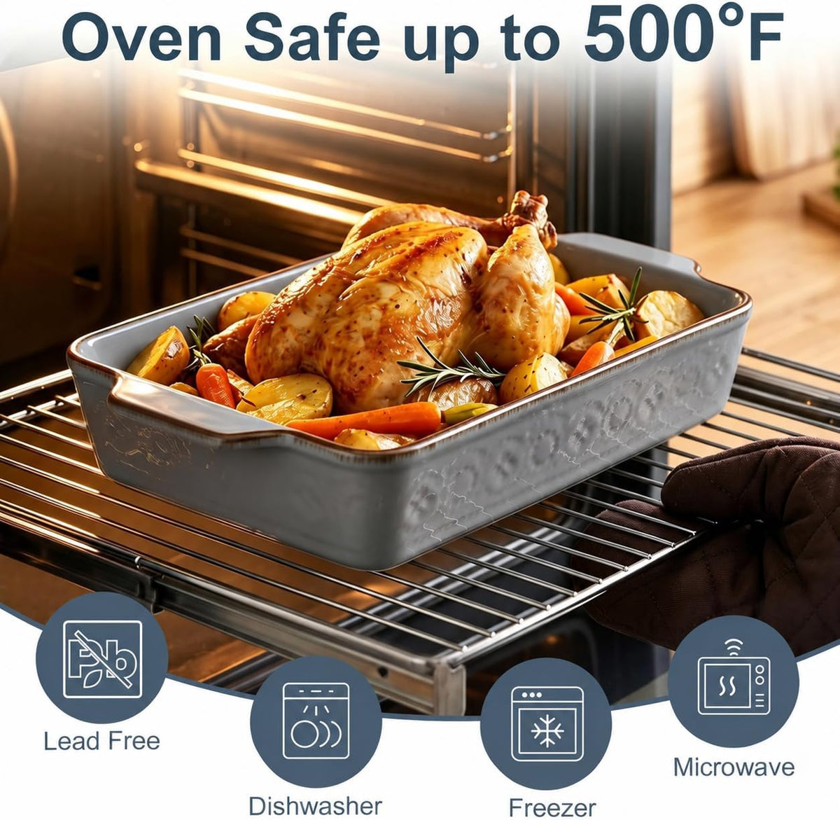 ONEMORE Casserole Dishes, Ceramic Baking Dishes, Lasagna Pans for Baking