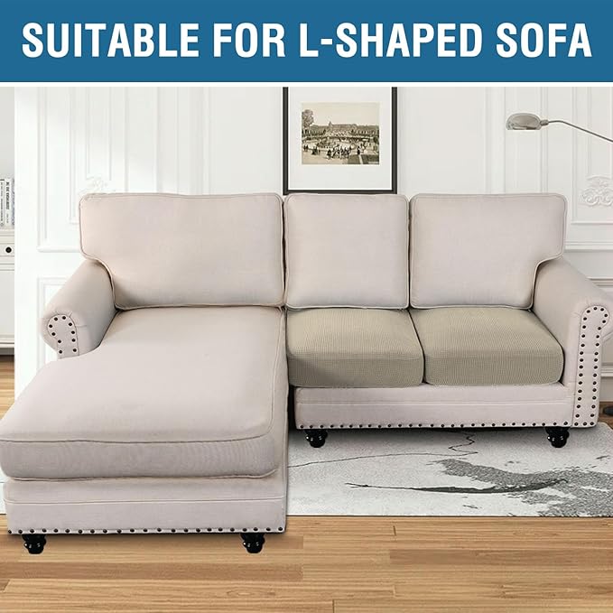 H.VERSAILTEX Super Stretch Individual Seat Cushion Covers Sofa Covers Couch - Image 9