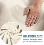 H.VERSAILTEX Modern Velvet Plush 4 Piece High Stretch Sofa Slipcover Furniture - Image 5