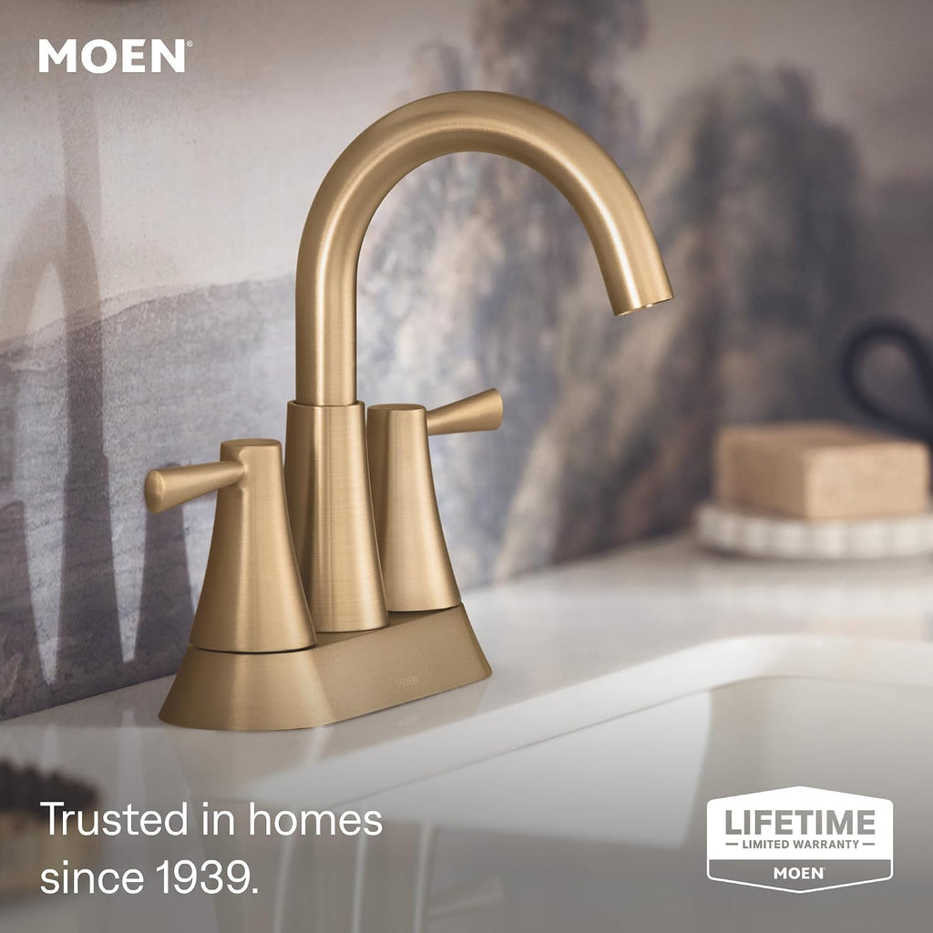 Moen 84022BZG Ronan 2-Handle Centerset Bath Faucet, Gold
