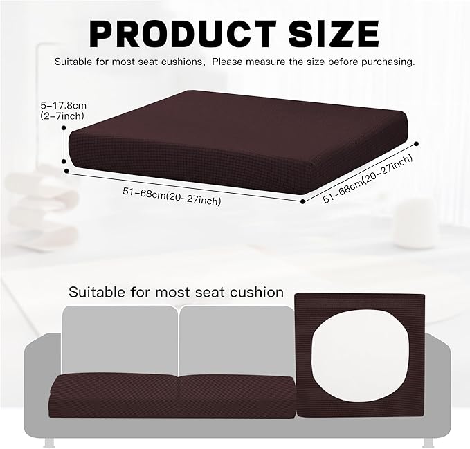 8Pcs Outdoor Cushion Covers, Patio Cushion Covers, Stretch Elastic Slipcovers - Image 2
