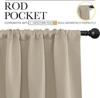NICETOWN 2 Panels Blackout Curtains, Rod Pocket Thermal Insulated Drapes 84 - Image 2
