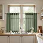 Nanspring Short Linen Cafe Curtains 36 Inch Length - Image 7