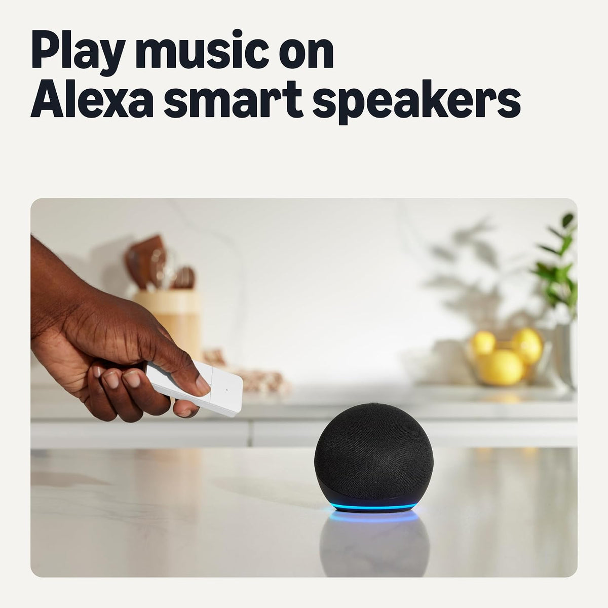 Amazon Basics Smart Dimmer Switch and Remote for Music and Routines, Works with Alexa Only, Compatible Echo Devices Required, Easy Setup, No Wiring Required, Handheld