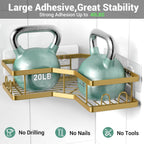 AKTECKE Corner Shower Caddy Bathroom Organizer: Adhesive Shower Rack Bathtub Shelves - 3Pack No Drilling Shower Shelf - Stainless Steel Organizer