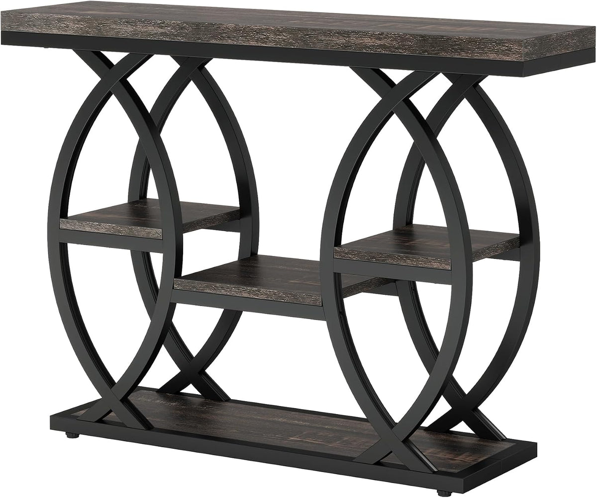 Tribesigns 39.4" Console Table, Sofa Table, Accent Tables, Black Brown