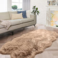 ORINOVA Beige Shag Faux Sheepskin Washable 4X6 Fur Rug by ORINOVA
