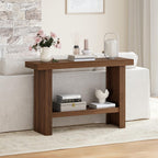 MAHANCRIS Modern Console Table, 39.4" Rectangular Entryway Table, Walnut