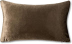 GIGIZAZA Brown Velvet Pillow Covers 12x20, Small Solid Throw Pillow Covers - Image 7