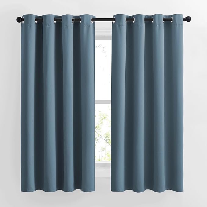 NICETOWN Smoky Blue Curtains for Girls Room by NICETOWN