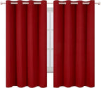 LEMOMO Red Blackout Curtains 66 x 63 Inch Length/Set of 2 Curtain - Image 2