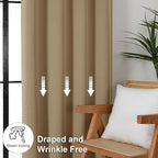 Simplebrand Ava Taupe Short Blackout Curtains - Image 7