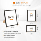 DUENPY 12 Pack Gallery Collage Frame Mixed Sizes Black
