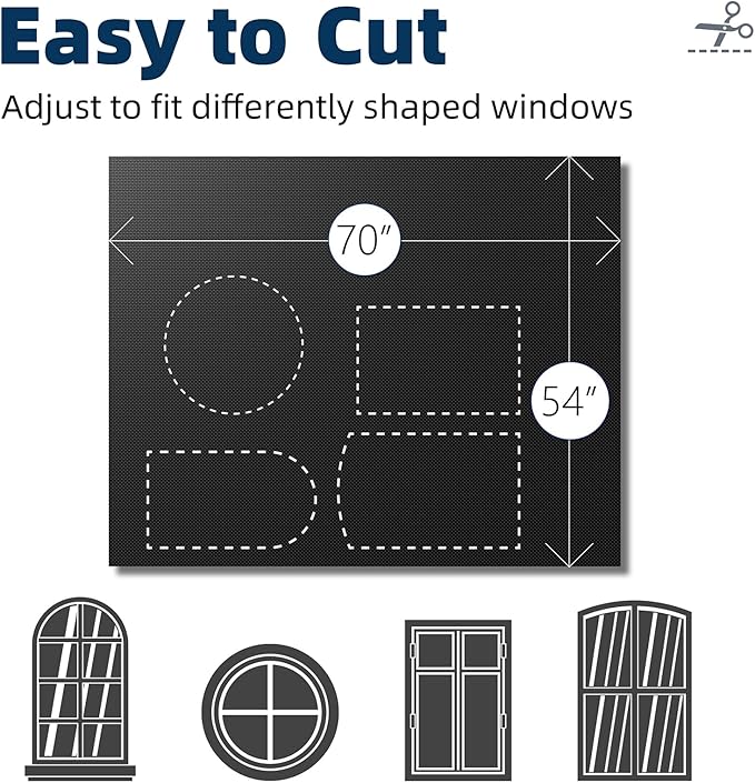 NIGHTON Portable Blackout Curtains 54"×70", Strong Hook and Loop Tape Strips - Image 5