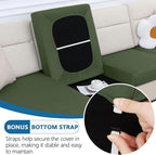 hyha Milk Silk Couch Cushion Covers, Soft Magic Sofa Covers Washable - Image 4