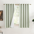 NICETOWN Sage Green Kitchen Linen Completely Shaded Draperies, 2 Pieces by NICETOWN