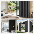 Joydeco Blackout Patio Sliding Door Curtains 90 Inches Long, Grommet Privacy - Image 8