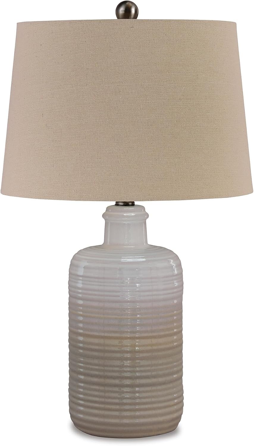 Signature Design by Ashley 25 in Ceramic Table Lamp Set of 2, Taupe